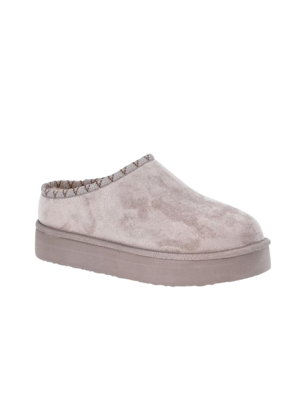 Pawz Women's Hazel Platform Clog Slippers with Faux Fur Lining
